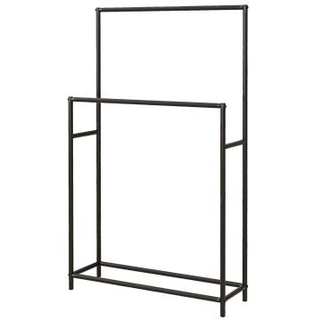 Wolnostojący wieszak na ręczniki Homcom 66x20x110cm, czarny