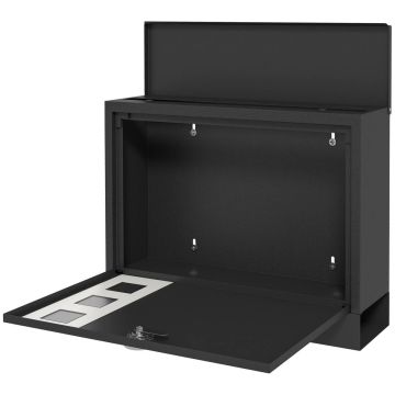 Skrzynka pocztowa Homcom 36,5x11,5x29cm., czarna