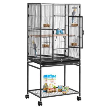 Bird cage VEVOR 843, flat top, 62.5 × 137 × 42.5 cm