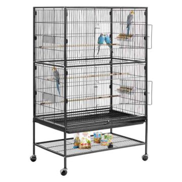 Bird cage VEVOR, flat top, 80 × 132 × 52 cm