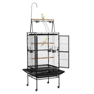 Bird cage VEVOR, with open top, 830 × 790 × 2100 mm