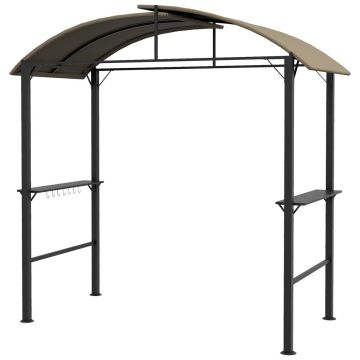 Altana grillowa Outsunny 233x110x235cm, czarno-beżowa