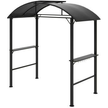 Altana grillowa Outsunny 233x110x235cm, ciemnoszara/czarna