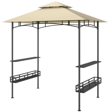 Altana grillowa Outsunny 240x150x257cm, beżowo-czarna