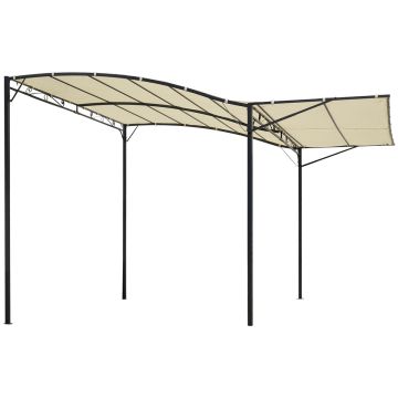 Altana z dachem składanym, biała, 300 × 200–250 × 250 cm
