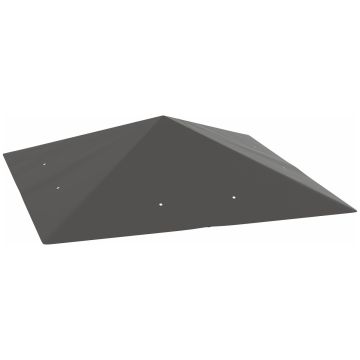 Gazebo replacement canopy, Grey, 298 × 298 cm