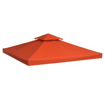 Gazebo roof Outsunny 300x300cm., red color
