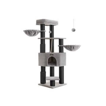 Cat scratching post 72x126x160cm., black/gray