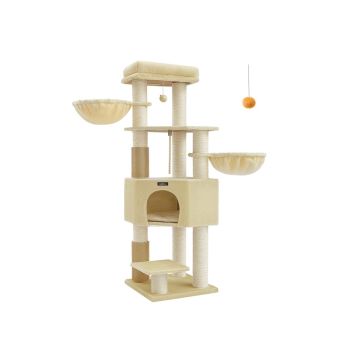 Cat scratching post 50x50x160cm., beige