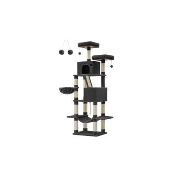 Cat scratching post 111x58.5x206cm., black/beige