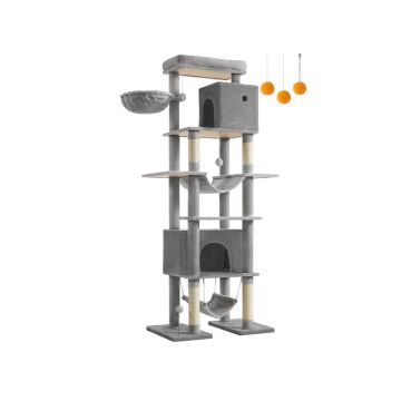 Cat scratching post 78x48x201cm., gray/beige