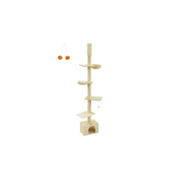 Drapak dla kota 45x30x291cm, beżowy
