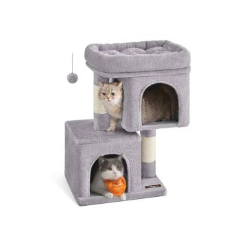 Cat scratching post 67cm high, light grey