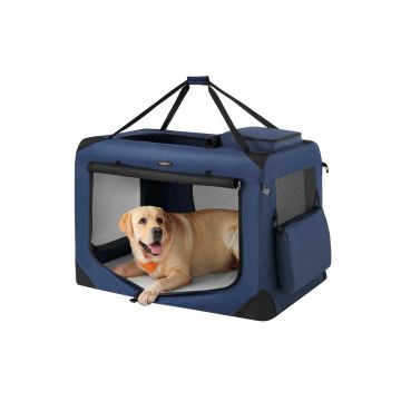 Dog transport bag 102x69x69cm., dark blue/black