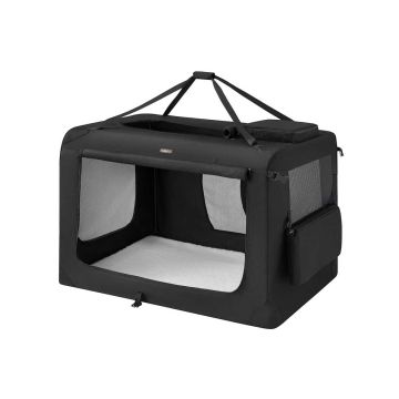 Torba transportowa dla psa 122x79x79cm, czarno-szara