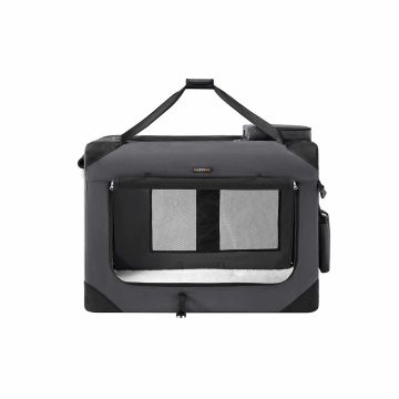 Torba transportowa dla psa 91x63x63cm, szaro-czarna