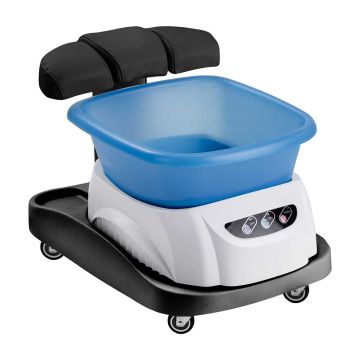 Pedicure set Azzurro, Shower tray and trolley