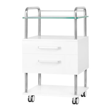 Pedicure stand ACTIVESHOP, 2 drawers, White