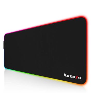Podkładka pod mysz Huzaro 1.0 XL RGB Czarna