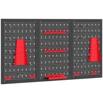 System perforowany na narzędzia, 28 elementów, 60 × 120 × 2 cm