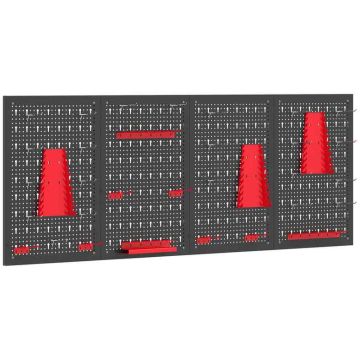 System paneli perforowanych na narzędzia, 38 elementów, 60 × 160 × 2 cm