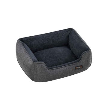 Dog bed 60x50x21cm., dark gray/black