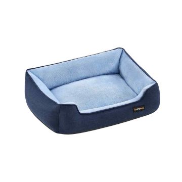 Dog bed 70x55x21cm., blue/dark blue