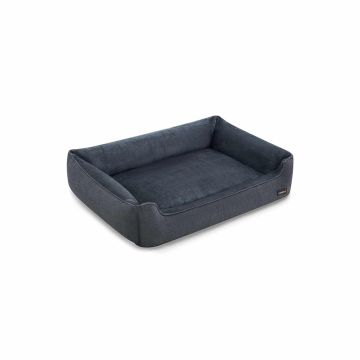 Large dog bed with raised edges 120 x 90 x 30 cm, dark gray