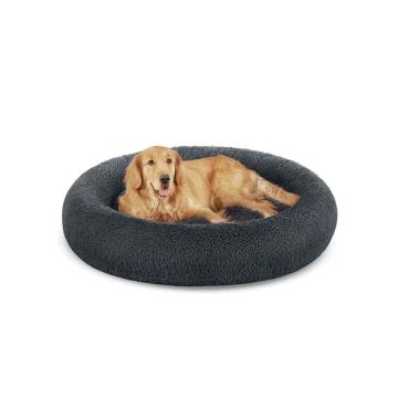 Puszyste legowisko dla psa 120 cm, ciemnoszare