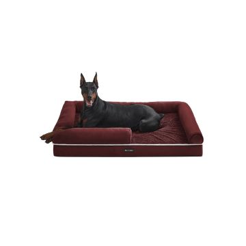 Dog bed 120x85x20cm, dark red