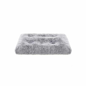Fluffy dog ​​bed 95 x 60 cm, gray