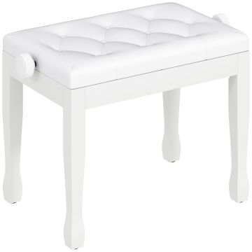 Piano stool, height adjustable, 64 × 35 × 45–55 cm