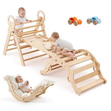 Pikler climbing set VEVOR, 9 in 1, 2 cars, 195 × 59.8 × 74.5 cm