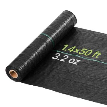 Tkanina przeciwchwastowa VEVOR, 1 szt., czarna, 0,4 × 15,2 m