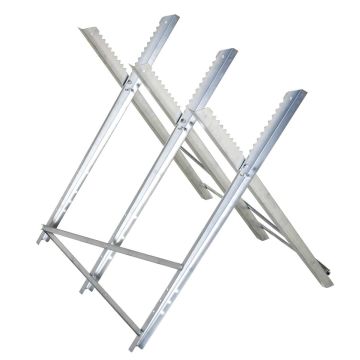 Saw stand, Foldable, Silver, 83 × 79 × 83 cm