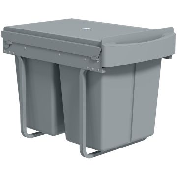 Under-cabinet waste bin, 2 × 20 l, 40 l, 52 × 33.5 × 41 cm