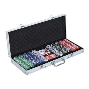 Zestaw do pokera Homcom 55,5x22x6,5cm, różne kolory