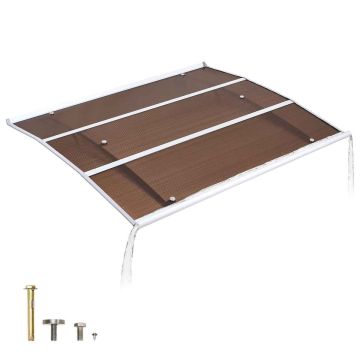 Daszek poliwęglanowy VEVOR TH40X48B-C, brązowy, 120 × 100 × 14 cm