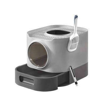 Cat litter box 54x42.8x40cm, gray