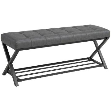 Ławka do przedpokoju z półką na buty, 112 × 47 × 37 cm