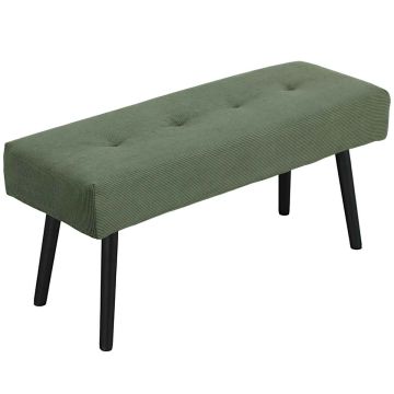 Ławka do przedpokoju, Miękka, Zielona, ​​100 × 45 × 36 cm