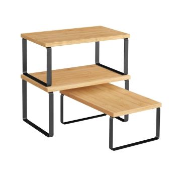 SONGMICS KCS014B01 zestaw półek na przyprawy, 3 sztuki