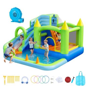 Dmuchana trampolina dziecięca VEVOR 82002, dla 3-4 dzieci, 344 × 374 × 213 cm