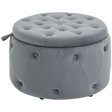 Puf Homcom 60x60x40cm., szary