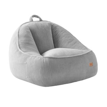 Puf Mark Adler Comfy 4.0 z oparciem, szary, 23 × 43 × 43 cm