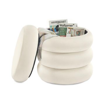 Puf SONGMICS LOM018LH01, z pojemnikiem, Ø 43 × 47 cm