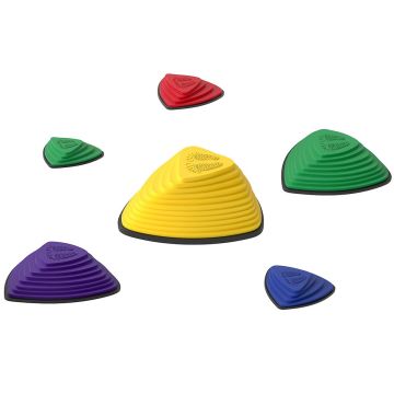 Balance Stone Set, 6 pcs, Multicolored, 37.5 × 37.5 × 16 cm