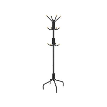 Metalowy wieszak na ubrania, czarny