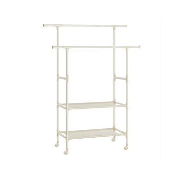 Clothes rack on wheels 40.5x91x158cm., white