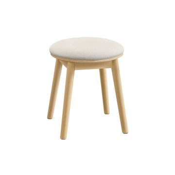 Bar stool 37x37x43cm., light brown/white